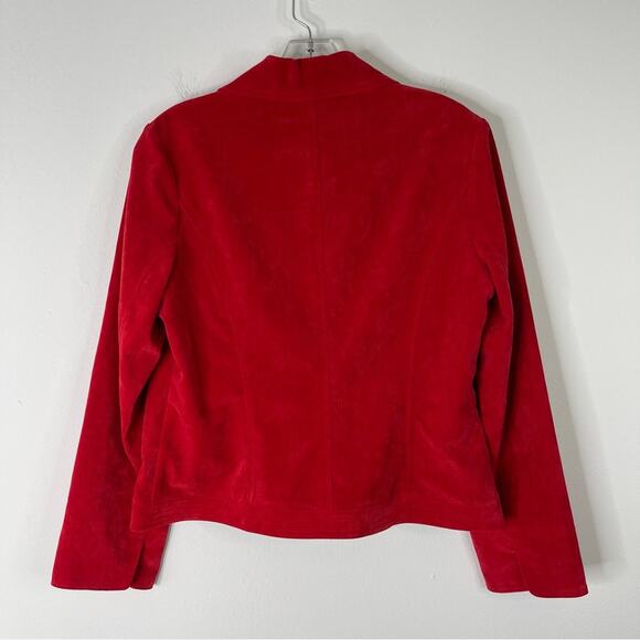 Vintage red corduroy zip cropped lightweight jacket 8P - Picture 6 of 6